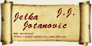 Jelka Jotanović vizit kartica